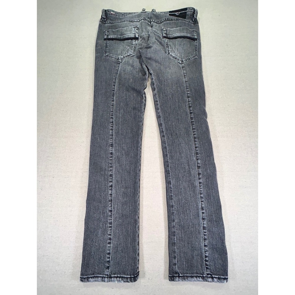 DIESEL THICAR Men's 32 Black Denim Jeans MADE IN ITALY Stretch Selvedge 008JL - Picture 10 of 13